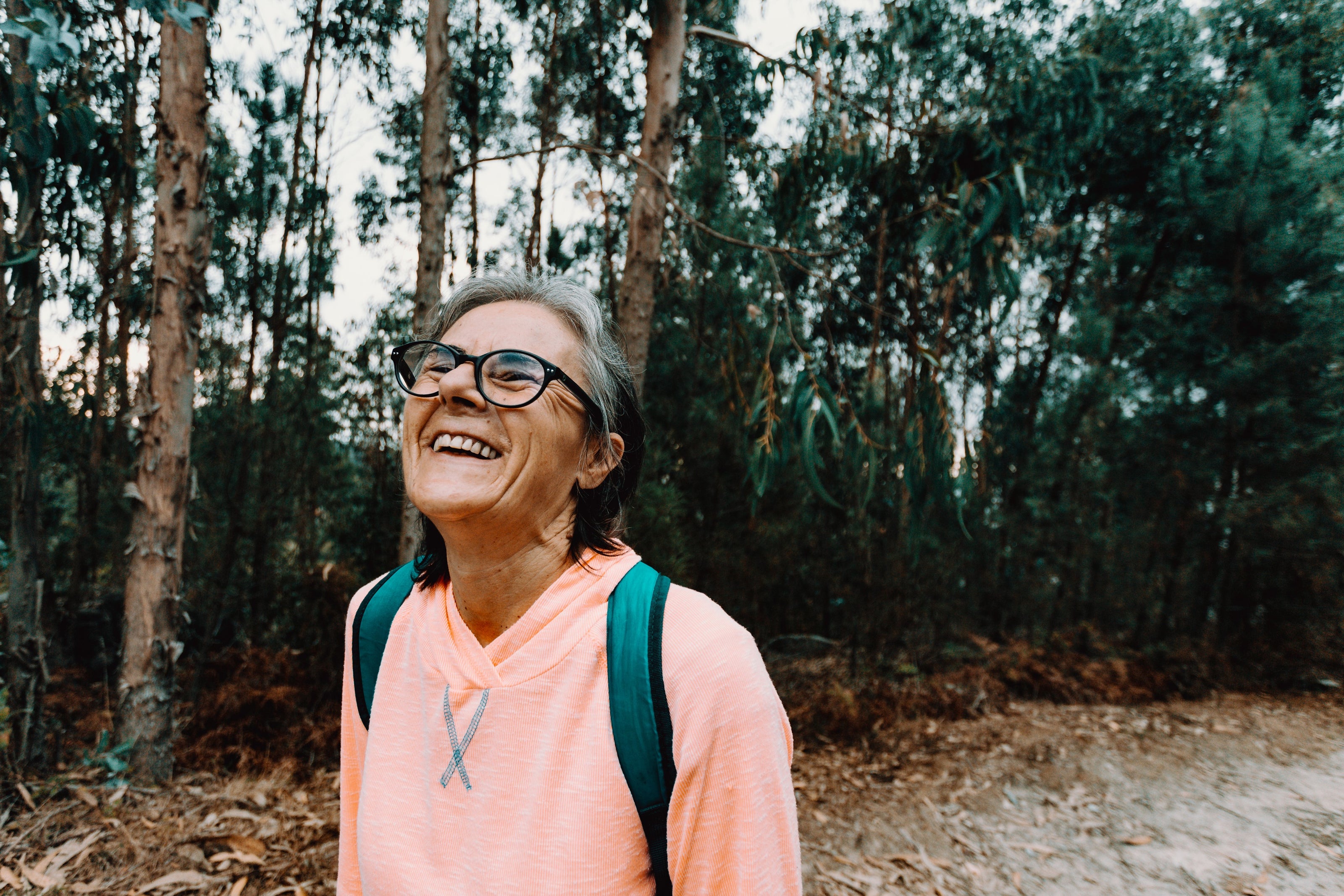 Happy Hiking Woman